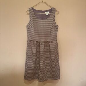 LOFT Sleeveless Dress with scalloped sleeves